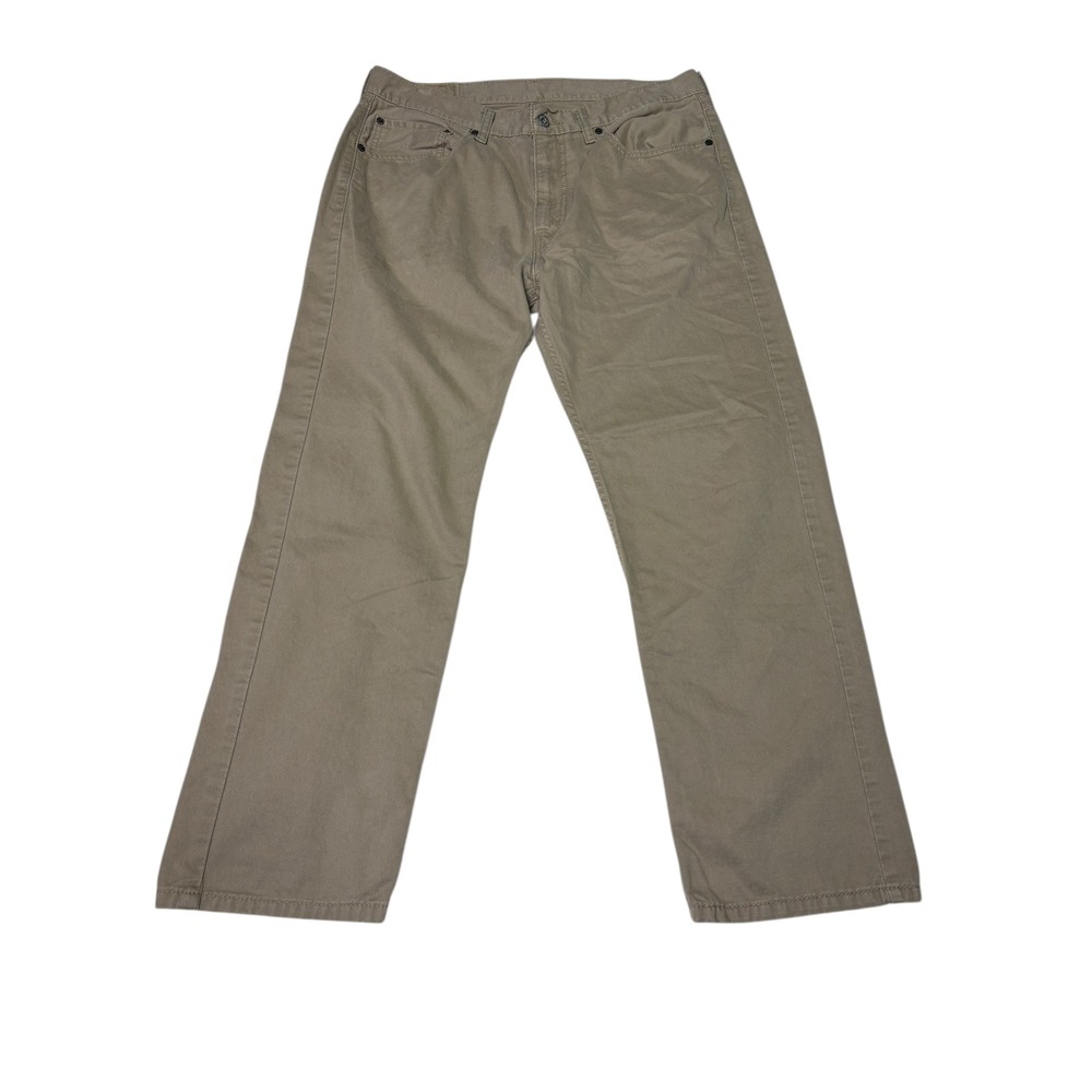 Levis 505 Mens Jeans W36 L30‎ Beige Straight Leg Cotton Denim Casual Pants